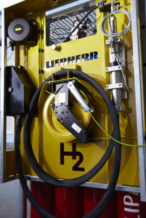 Wasserstofftankstelle für Radlader
