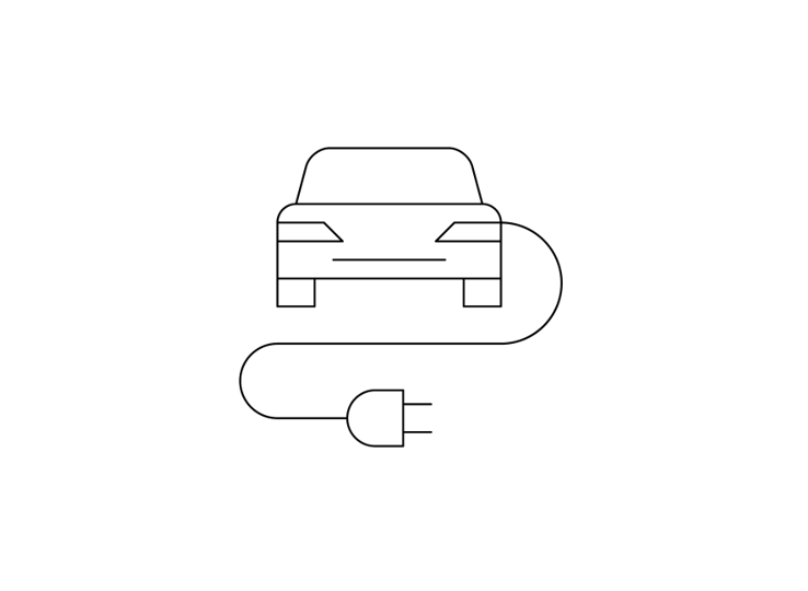 Auto mit Ladekabel