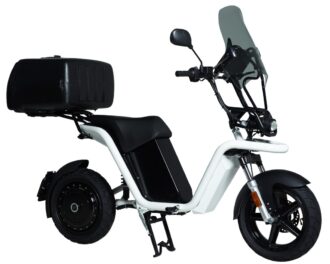 Weißes Elektromotorrad