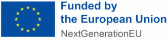 EU-Flagge mit dem Text „Finanziert von der Europäischen Union NextGenerationEU“.