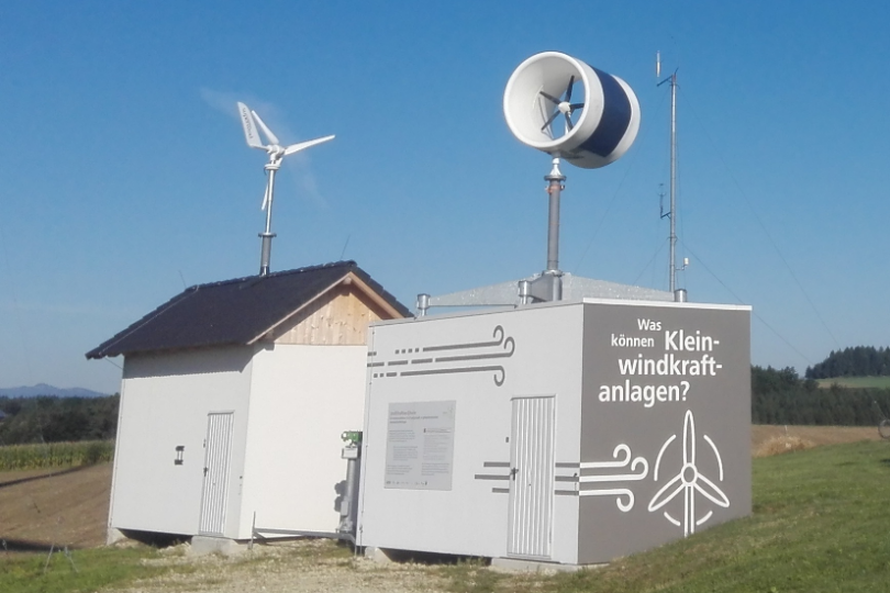 Kleinwindkraft (Gebäudemontage) im Energieforschungspark Lichtenegg
