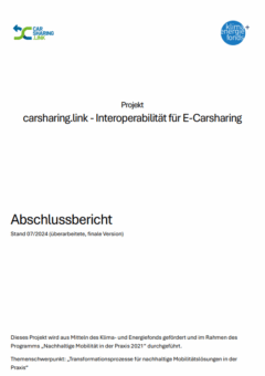 Deckblatt Abschlussbericht carsharing.link
