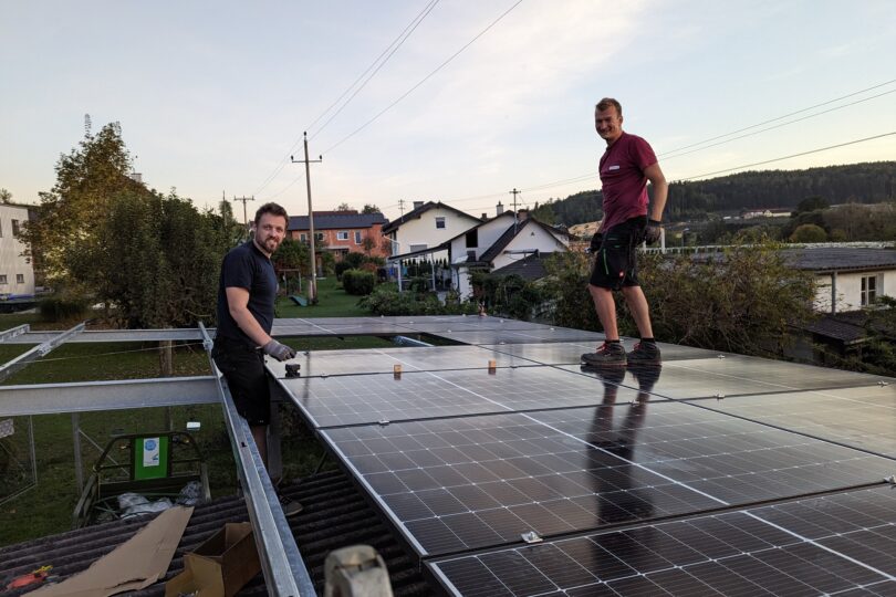 Montage auf einer PV-Anlage