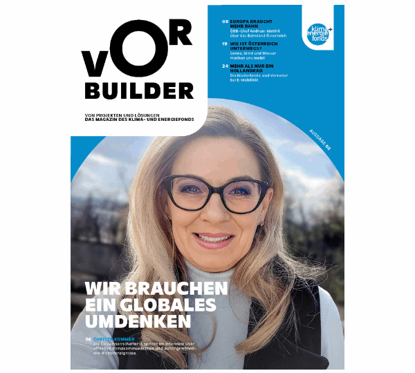 Das Cover der fünften Ausgabe des Magazins Vorbuilder, Christa Kummer ist darauf zu sehen.