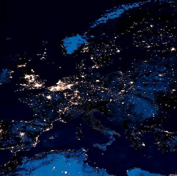 Satellitenbild Stromausfall Italien